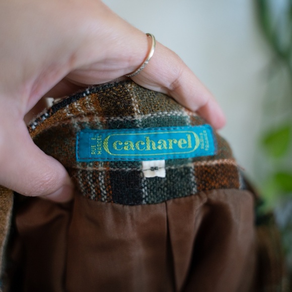 VINTAGE Cacharel Plaid Skirt - Picture 4 of 4